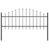 vidaXL Garden Fence 8 pcs Grey 170 x 140 cm Powder-Coated Steel