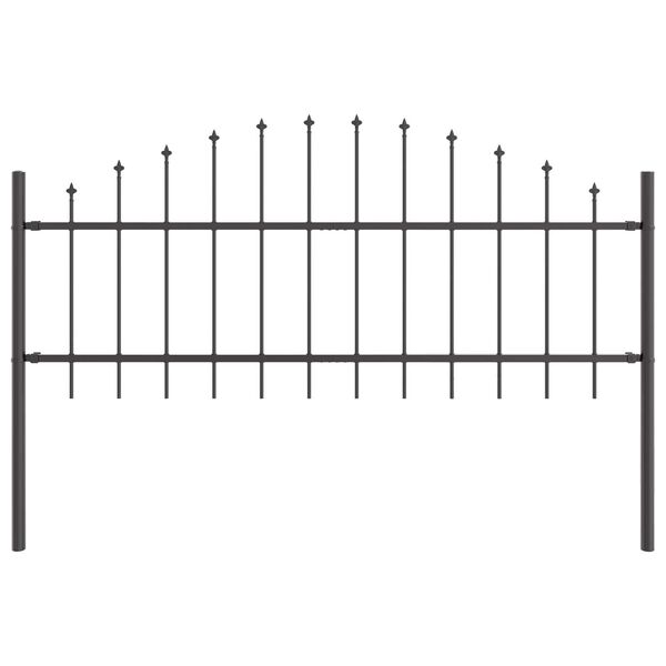 vidaXL Garden Fence 8 pcs Grey 170 x 140 cm Powder-Coated Steel