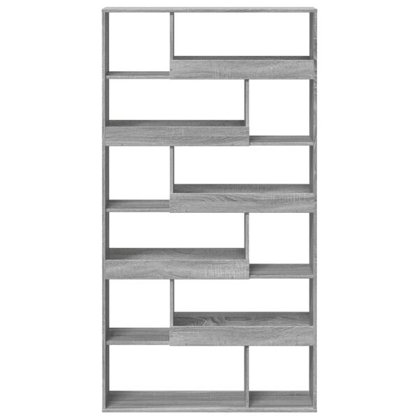 vidaXL Bookcase Grey sonoma Engineered wood Large Bookcase Rectangular