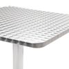 vidaXL Garden Table Silver Aluminum, Stainless Steel 23.6 x 23.6 x 27.6 in