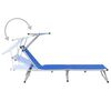 vidaXL Sun Lounger Blue Aluminum, Textilene Standard Foldable