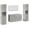 vidaXL Bathroom Furniture Set Concrete Grey Engineered Wood