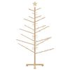 vidaXL Wooden Christmas Tree with Stand Natural 59.1" Solid pine wood