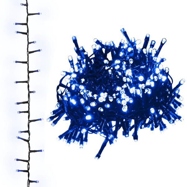 vidaXL LED String Blue Polyvinylchloride (PVC), copper Compact Relaxing