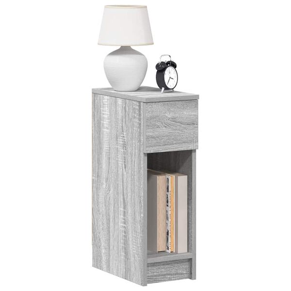 vidaXL Bedside Cabinet Set of 2 Grey Sonoma Engineered wood