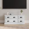 vidaXL TV Cabinet High gloss white Engineered wood Medium TV Cabinet