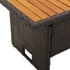 vidaXL Garden Lounge Set Black PE Rattan, Acacia wood, Powder-Coated Steel