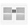 vidaXL Office Cabinet White Steel, tempered glass Medium Office Cabinet
