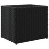 vidaXL Garden Planter Set of 2 Black PE rattan, Powder-coated steel