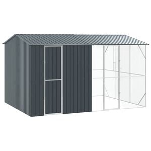 vidaXL Bird Cage with Storage Anthracite 169.29 x 122.05 x 97.24 in