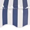 vidaXL Retractable Awning Blue and White Polyester with PU Coating, Steel