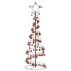 vidaXL LED Christmas Tree Black, Warm White Metal, Plastic 59.1 in tall