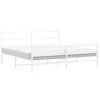 vidaXL Bed Frame White Steel Full Bed Frame Rectangular Modern