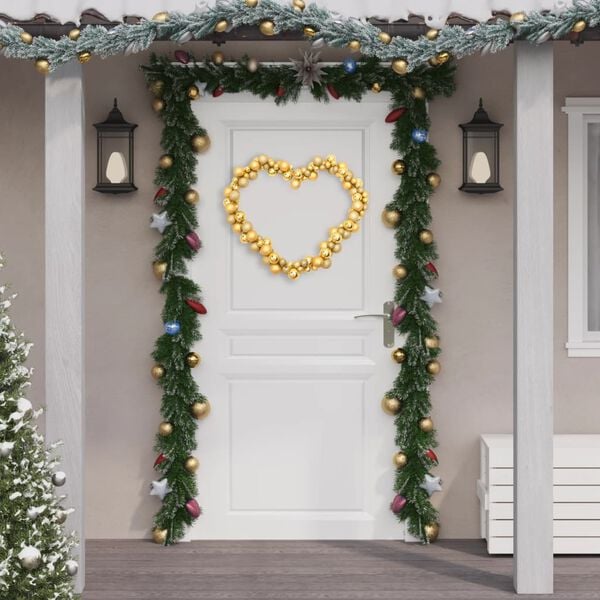 vidaXL Christmas Balls Garland Gold Polystyrene 68.9 in long