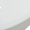 vidaXL Basin Round Ceramic White 16.5"x4.7"