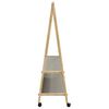 vidaXL Clothes Rack Natural Bamboo Bamboo, Fabric 52.0 x 17.9 x 61.2 in