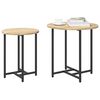 vidaXL Side Table Set 2 pcs Sonoma Oak and Black