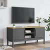vidaXL TV Cabinet Gray Solid Pine Wood Small TV Cabinet Rectangular