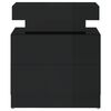 vidaXL Bedside Cabinet High gloss black Engineered wood Medium