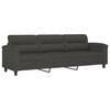 vidaXL 3 Piece Sofa Set with Pillows Dark Gray Microfiber Fabric