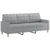 vidaXL Sofa Set Light grey Polyester, metal, textilene, plywood