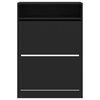 vidaXL Shoe Cabinet Black Engineered wood 31.5 x 13.4 x 45.7 in