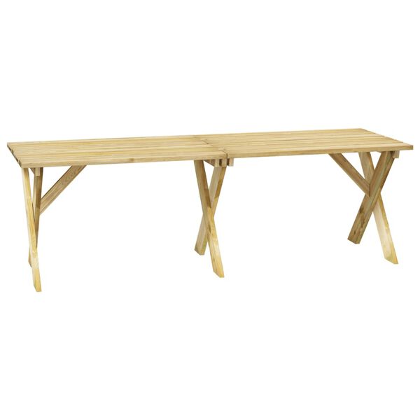 vidaXL Garden Table Green Treated Pinewood Large Durable Garden Table