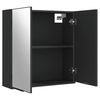 vidaXL Bathroom Mirror Cabinet Black Engineered Wood Medium Mirror