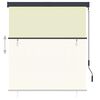 vidaXL Outdoor Roller Blind 55.1"x98.4" Cream