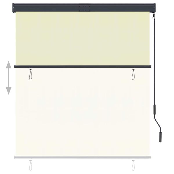 vidaXL Outdoor Roller Blind 55.1"x98.4" Cream