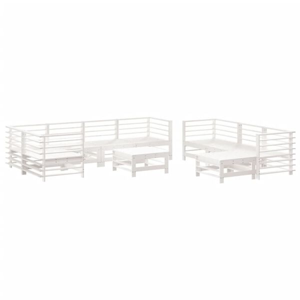 vidaXL Garden Lounge Set White, Anthracite