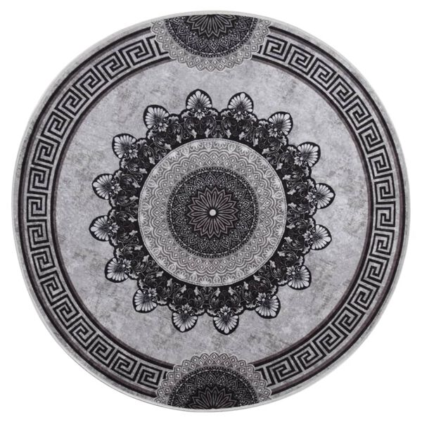 vidaXL Rug Multicolor Velvet 47.2 in diameter Rug Round Contemporary