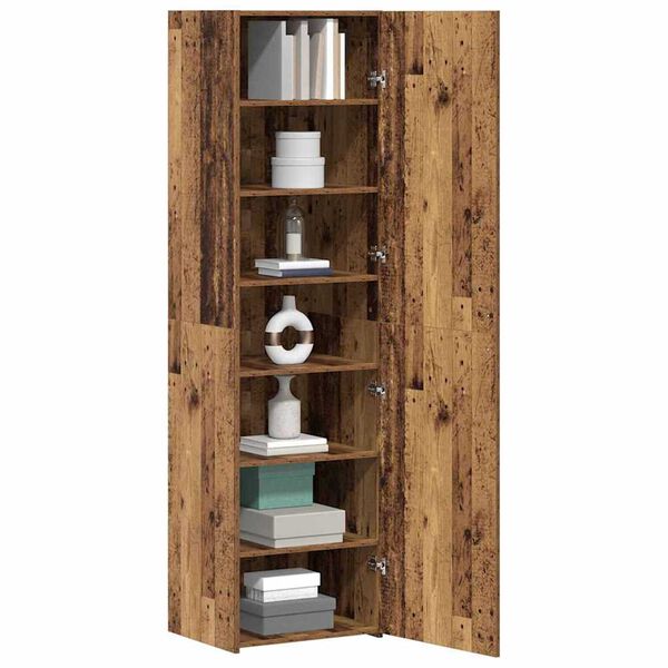 vidaXL Highboard Old wood 50 x 42.5 x 185 cm Engineered wood