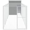 vidaXL Dog House Light Grey Galvanized Steel 65 x 259.3 x 71.3 in