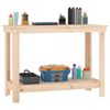 vidaXL Work Bench 43.3x19.7x31.5" Solid Wood Pine