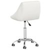 vidaXL Dining Chair Set of 4 White Chrome Steel, Faux Leather Medium