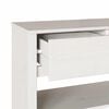 vidaXL Console Table Drammen White 89.5 x 37 x 73 cm Solid pine wood