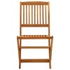 vidaXL Garden Dining Set Brown Solid Acacia Wood Medium Foldable