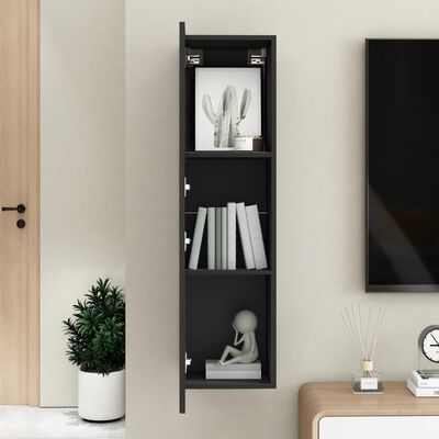 vidaXL TV Stand Black 12"x11.8"x43.3" Engineered Wood