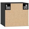 vidaXL Wall Cabinet Black Solid pine wood 12.4x11.8x11.8 in Wall Cabinet