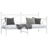 vidaXL Daybed With Trundle White Steel Single Daybed With Trundle