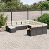 vidaXL Garden Sofa Set Black