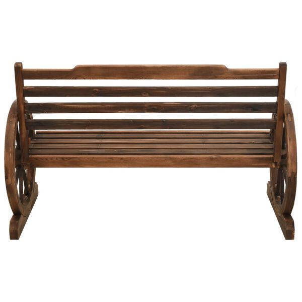 vidaXL Bench Brown Solid Firwood Medium Fun Inlays Garden Bench