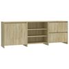vidaXL 3 Piece Sideboard Sonoma Oak Engineered Wood