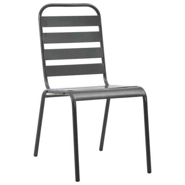 vidaXL Garden Chair Set Anthracite Powder-coated steel Standard