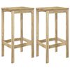vidaXL Garden Bar Set Green Pinewood Standard Footrest Garden Bar Set