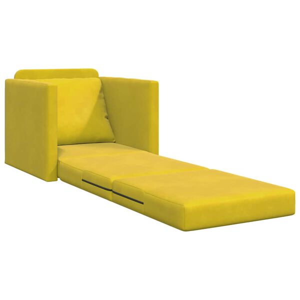 vidaXL Sofa Bed Dark Yellow 29.13 x 30.31 x 31.89 in Velvet