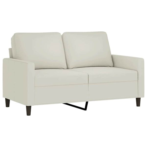 vidaXL Sofa Set Cream Velvet (100% polyester), metal, textilene, plywood