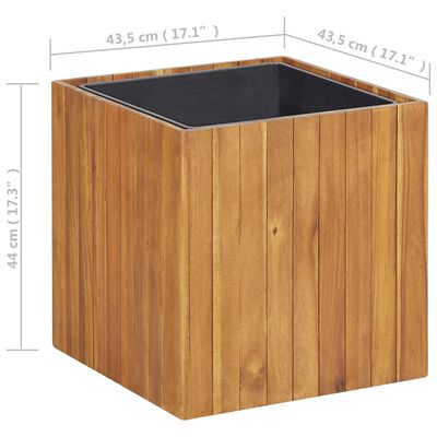 vidaXL Garden Raised Bed Pot 17.1"x17.1"x17.3" Solid Acacia Wood