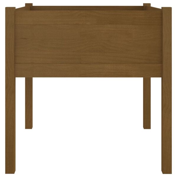 vidaXL Garden Planter Honey Brown Solid Pine wood 27.6x27.6x27.6 in